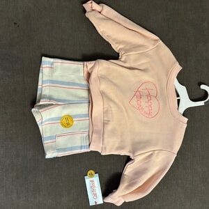 Cat & Jack 
Happy Heart Peach Set